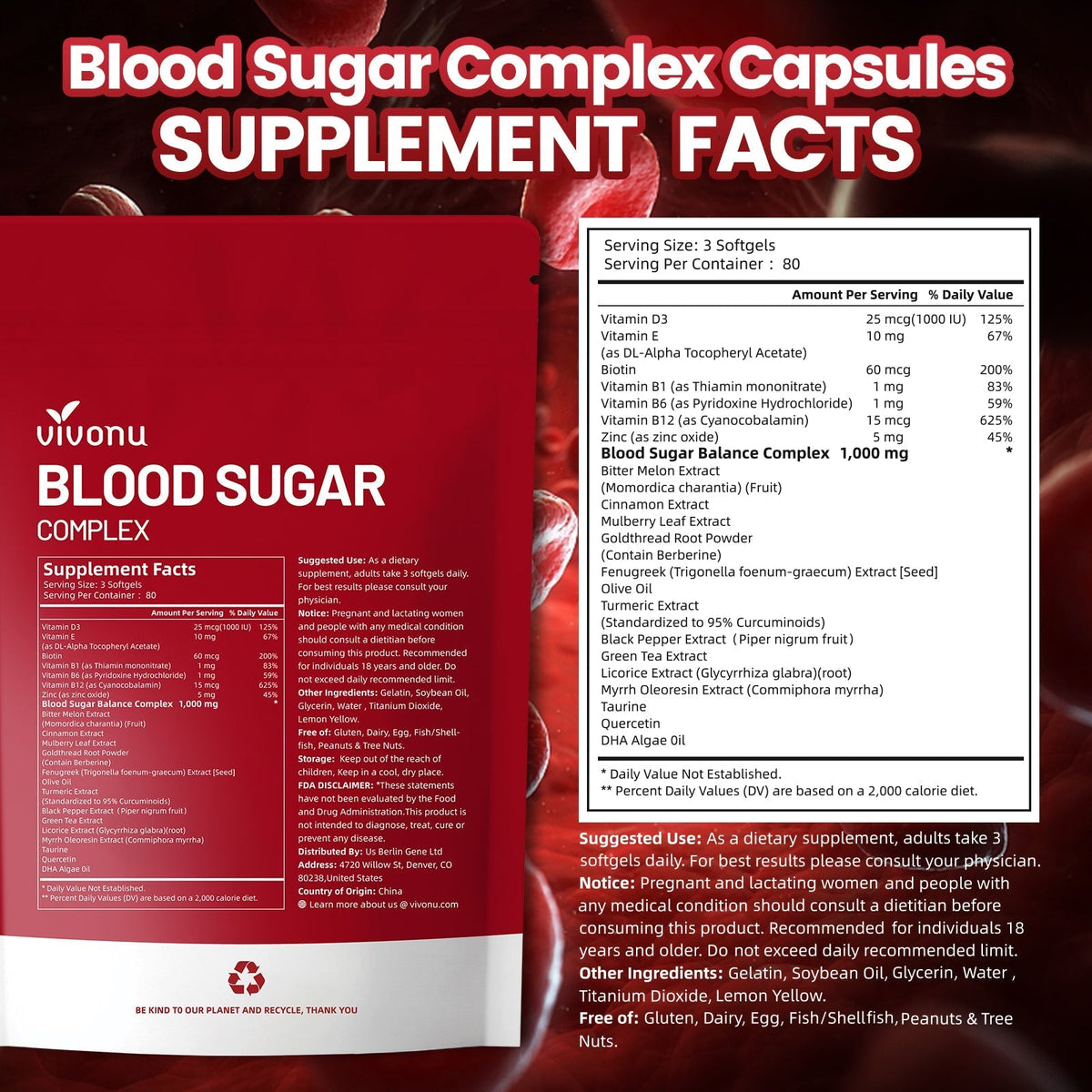 Blood Sugar Complex with 20 Herbs
