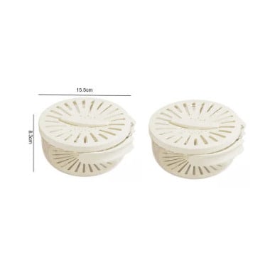 **2-in-1 Fruit & Vegetable Drain Basket with Lid, Foldable Handle & Dual-Layer Colander**