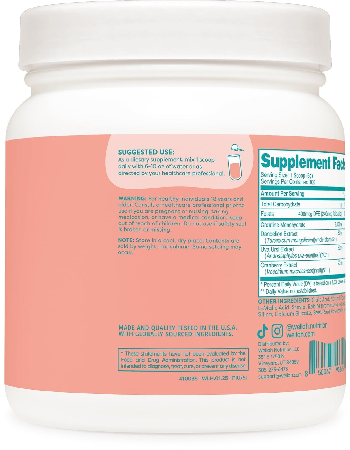 Pump-It-Up Creatine (50 Servings, Strawberry Lemonade) - Cranberry Extract