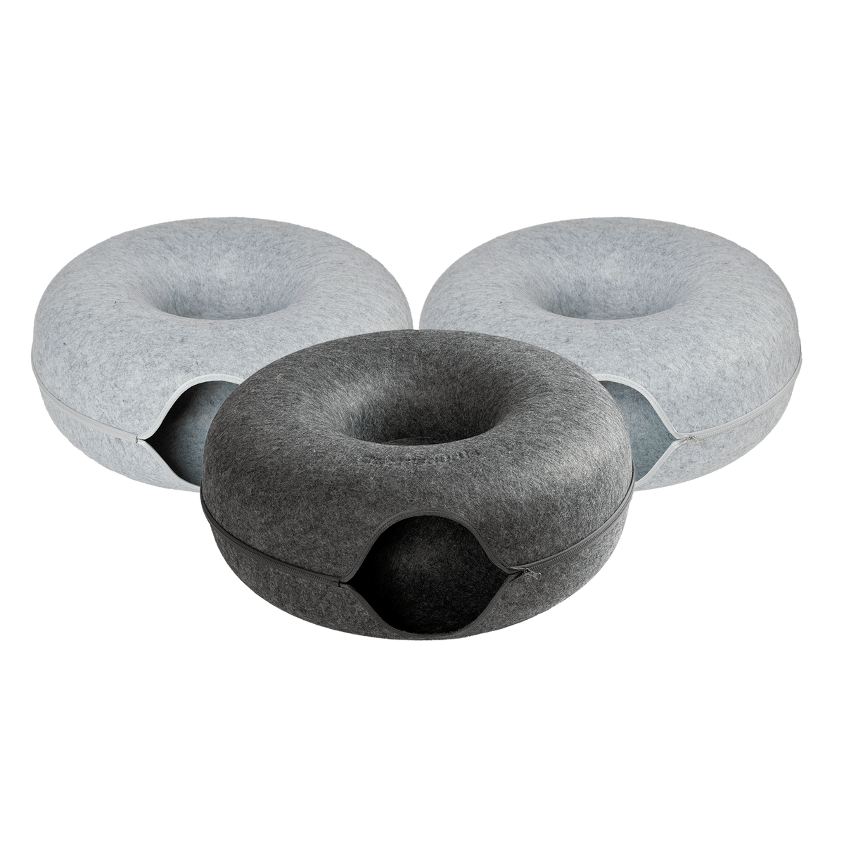 Jumbo Cat Scratcher Cave – 2-in-1 Felt Cat Tunnel, Hideaway Bed & Interactive Play Space