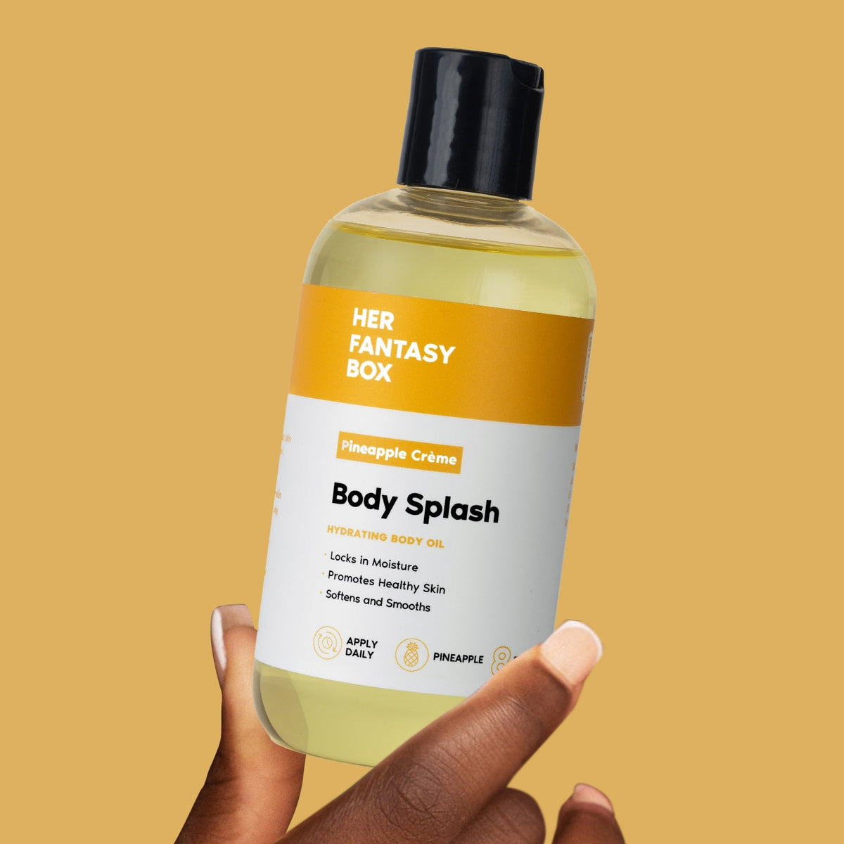 Her Fantasy Box Pineapple Crème Body Splash – Hydrating Skin-Smoothing Body Oil – 8 fl oz
