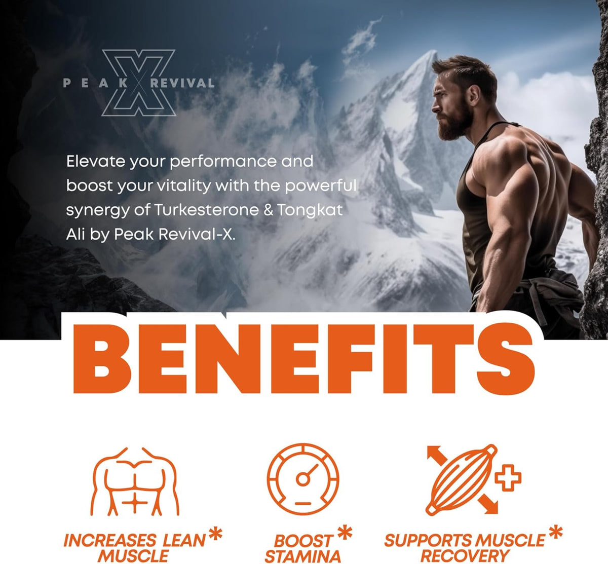 Turkesterone & Tongkat Ali - Muscle Builder & Strength Supplement for Athletes - 1000mg Per Serving, 60 Capsules