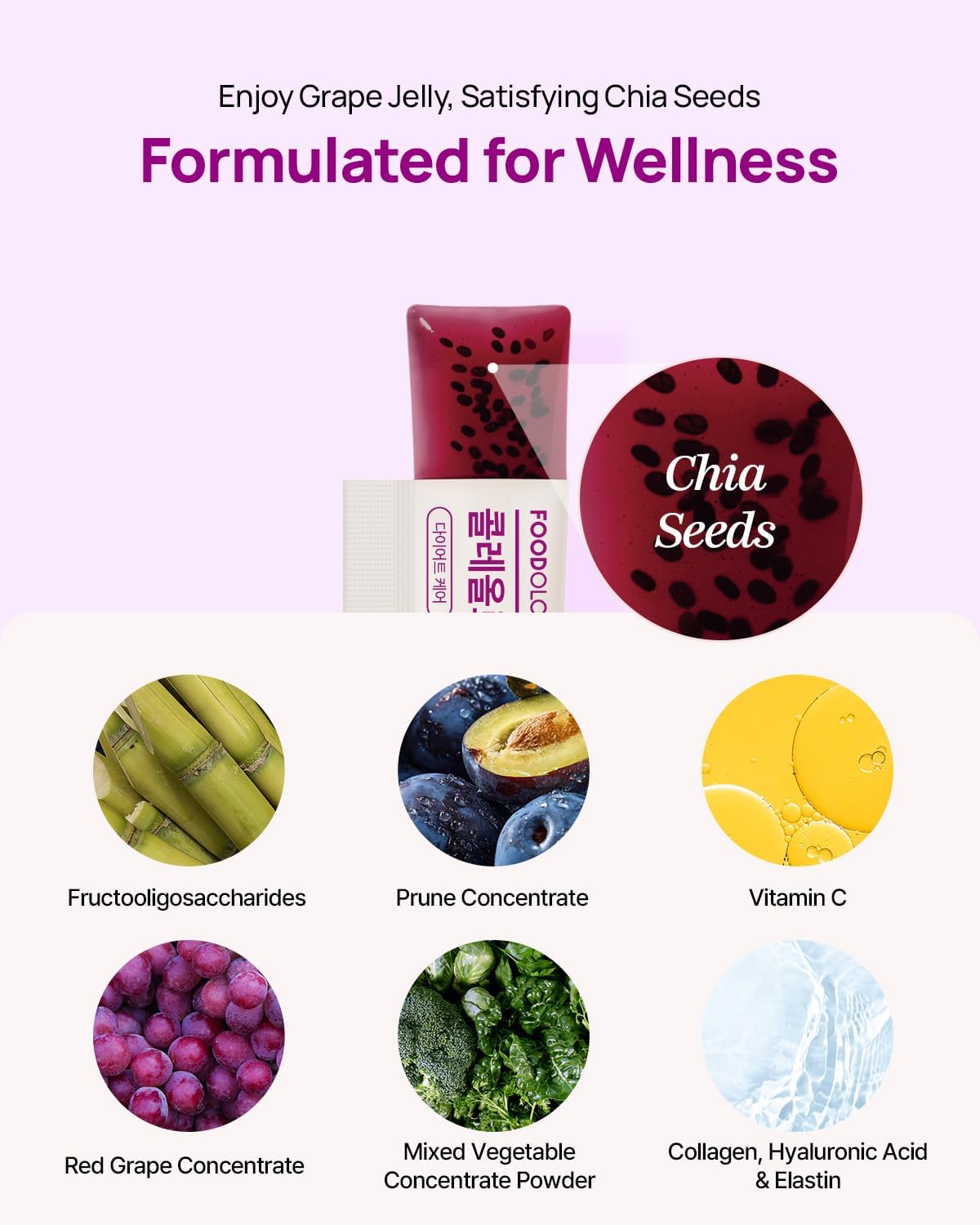 Bowel Movement Jelly (10 Days) - Garcinia Cambogia (HCA) Jelly Sticks.(Grape Flavored)