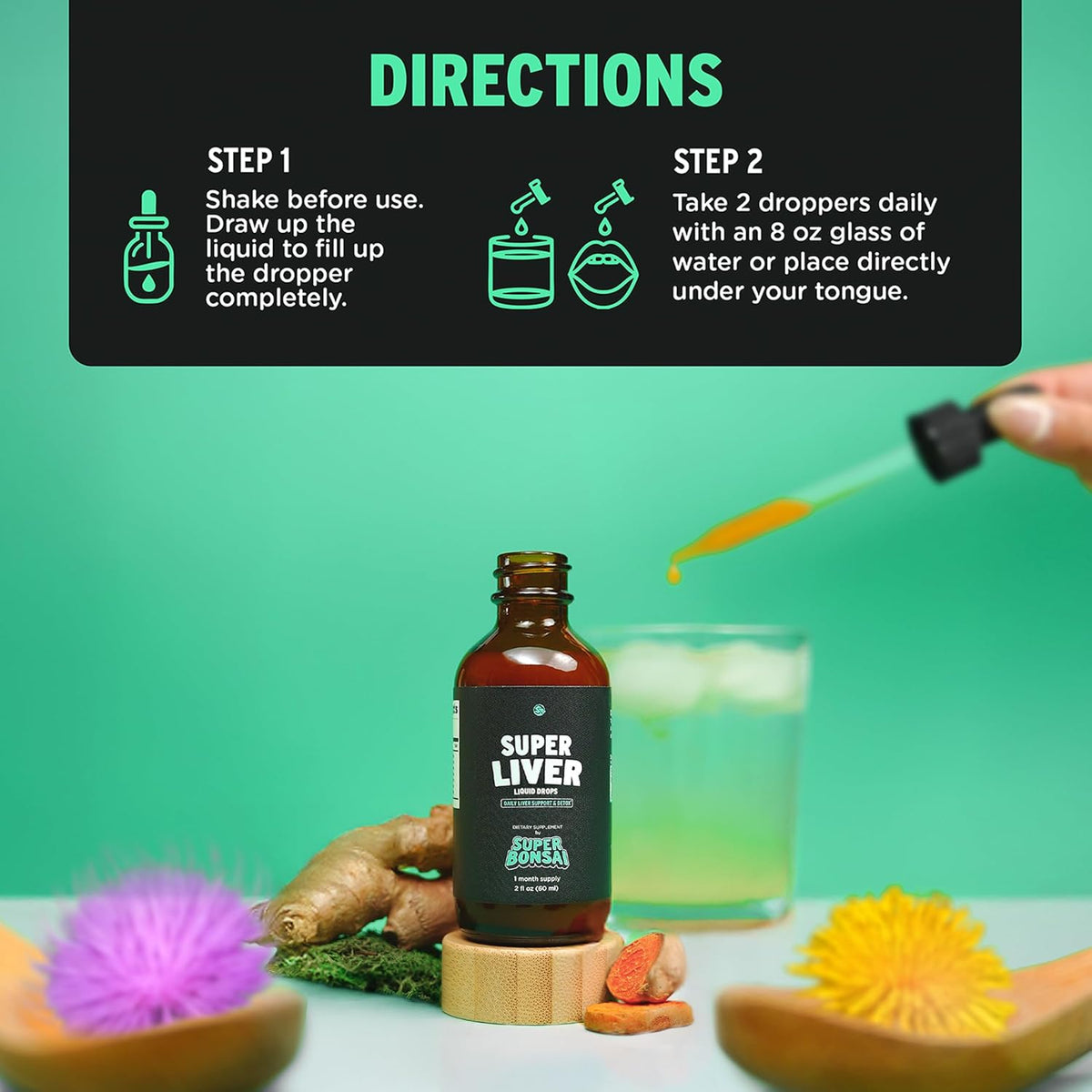 Super Liver Support with Milk Thistle – All-Natural Liver Cleanse, Detox & Repair –1 Month Supply