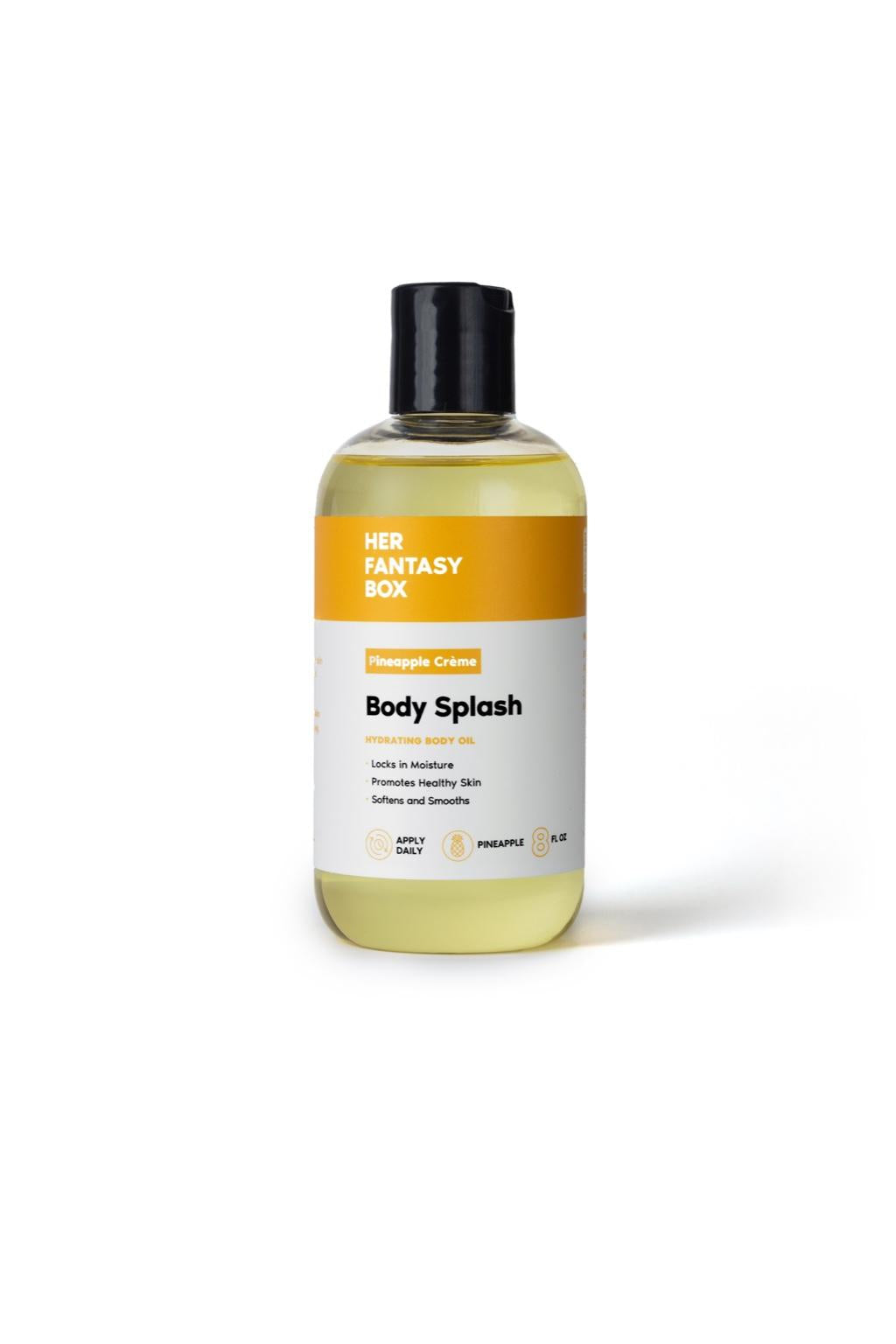Her Fantasy Box Pineapple Crème Body Splash – Hydrating Skin-Smoothing Body Oil – 8 fl oz