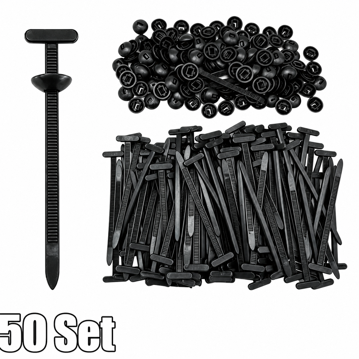 Heavy Duty 50pcs Nylon Universal Cable Tie Buckle Self-Locking Free Ship