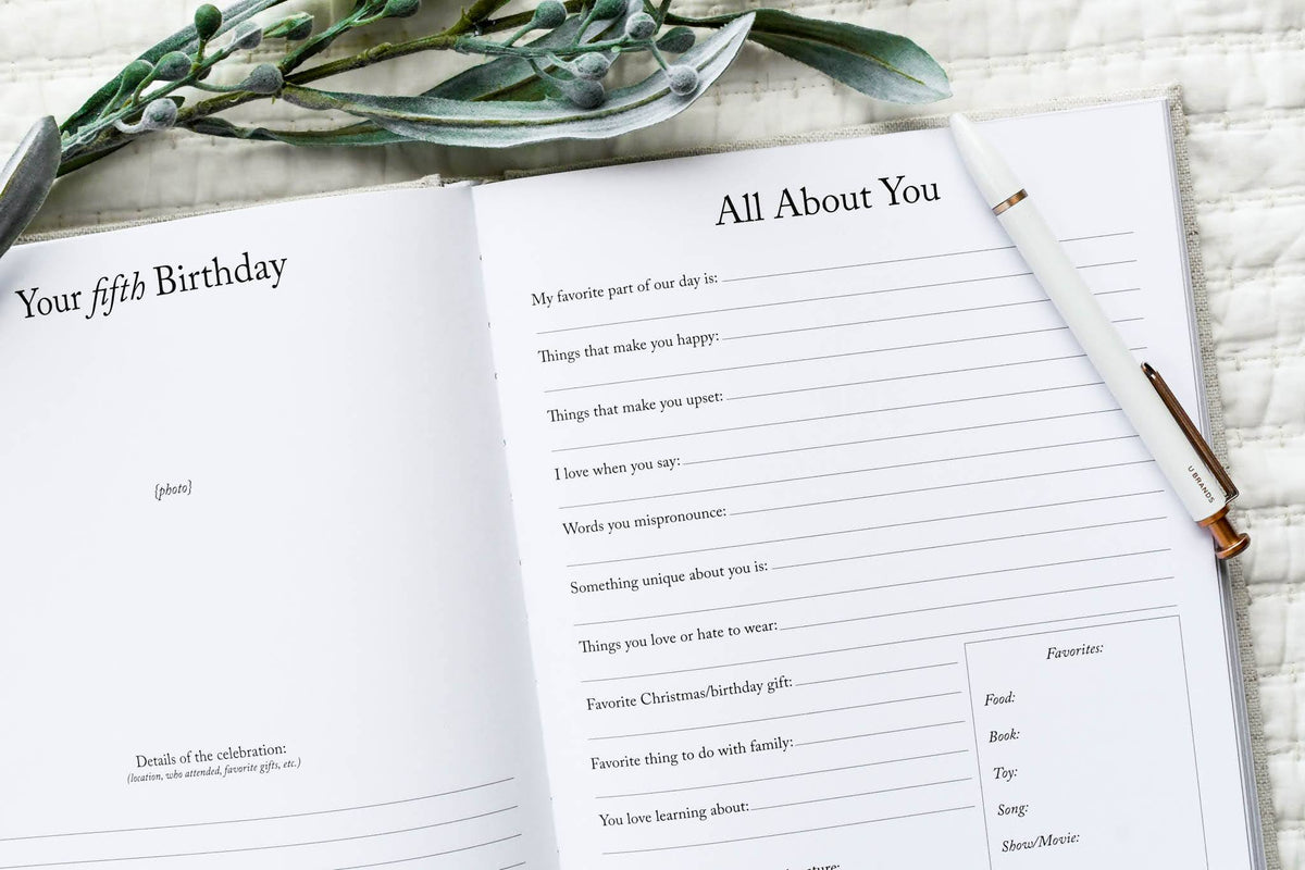 Dear Daughter Pink Hardcover Memory Book – Childhood Keepsake & Guided Prayer Journal