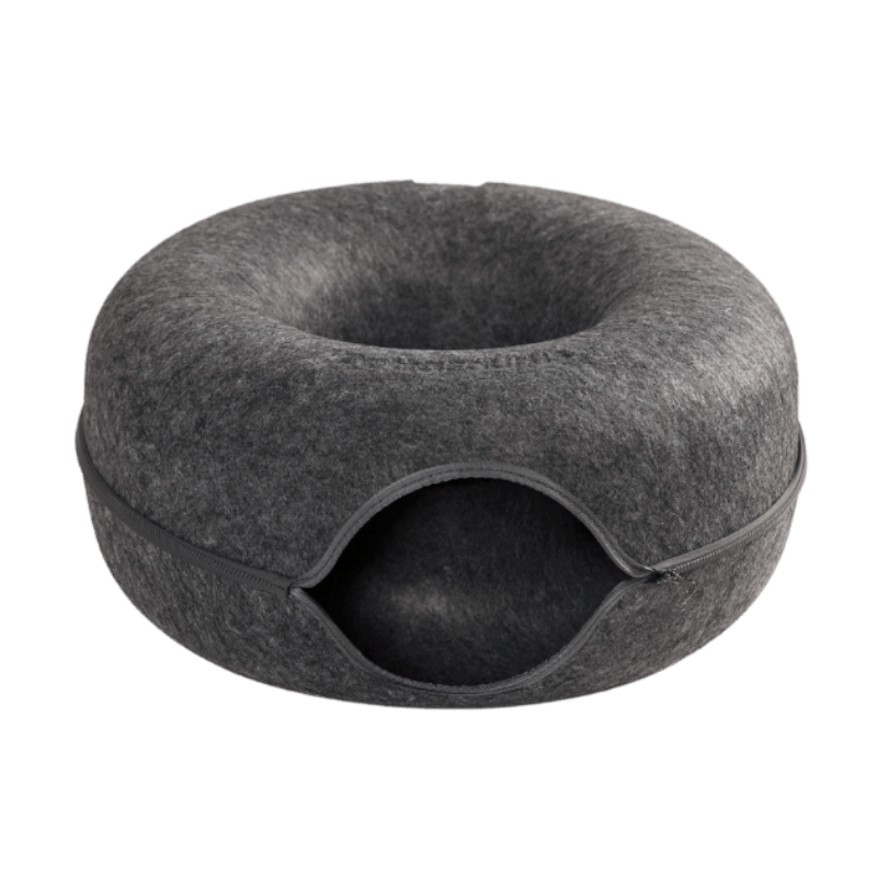 Jumbo Cat Scratcher Cave – 2-in-1 Felt Cat Tunnel, Hideaway Bed & Interactive Play Space