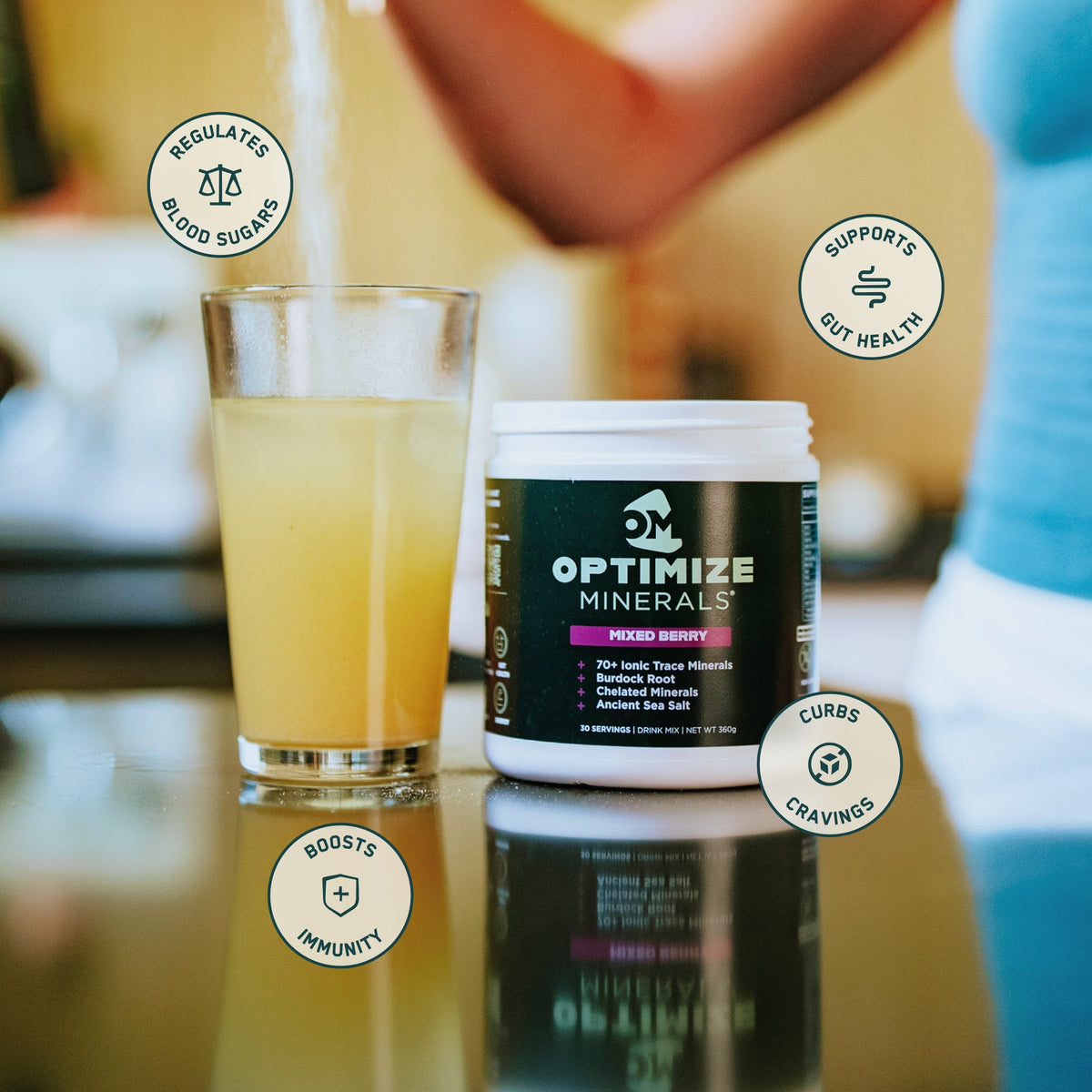 Optimize Minerals Daily Multi-Mineral Powder with Trace Minerals, B Vitamins & Vitamin C – 30 Day Supply
