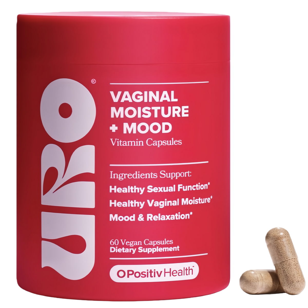 O Positiv URO Vaginal Moisture & Mood Formulated to Support Vaginal Moisture, Mood & Relaxation -30 Servings