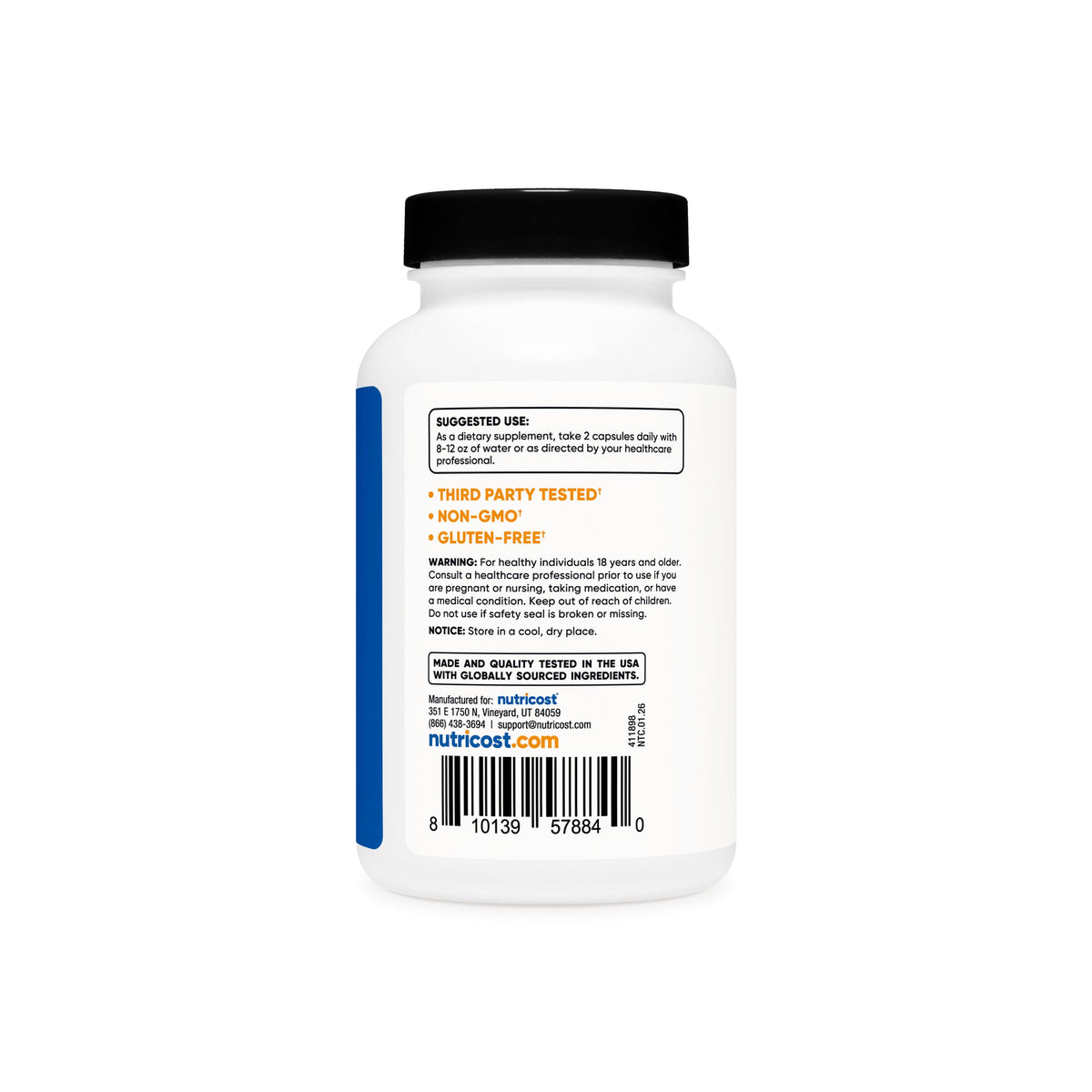 Nutricost Fenugreek Seed 1350mg – Non-GMO & Gluten-Free – 240 Capsules