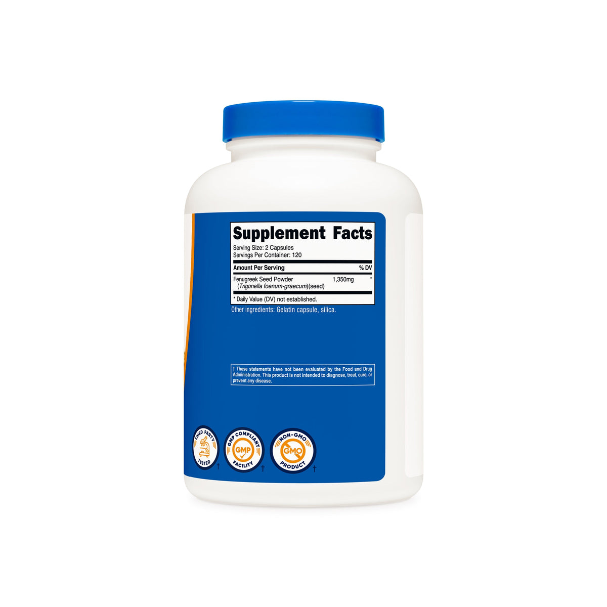 Nutricost Fenugreek Seed 1350mg – Non-GMO & Gluten-Free – 240 Capsules