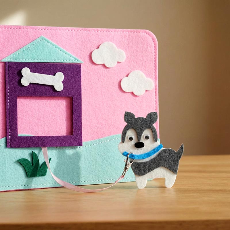 Montessori Busy Book for Toddlers – Interactive Soft Felt Activity Book for Early Learning & Fine Motor Skills