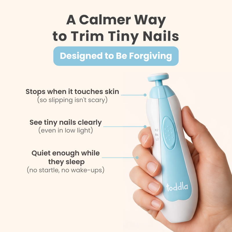 Toddla™ Baby Nail Trimmer – Electric Baby Nail File with Gentle, Safe & Painless Nail Care for Newborns and Toddlers