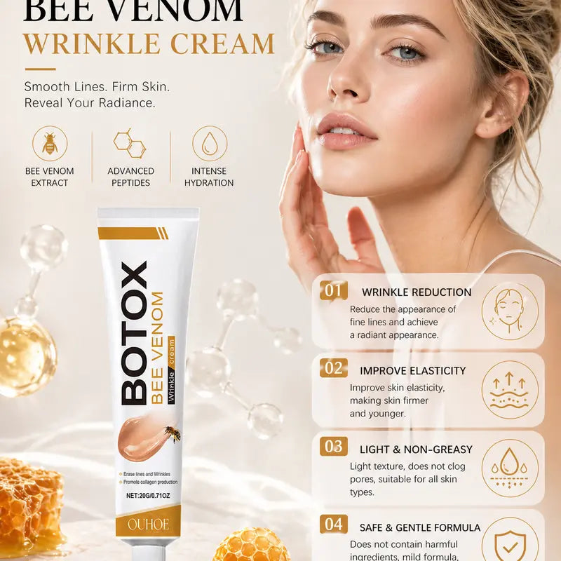 OUHOE Bee Venom Anti-Wrinkle Moisturizer & Mist, 4PCS Vegan