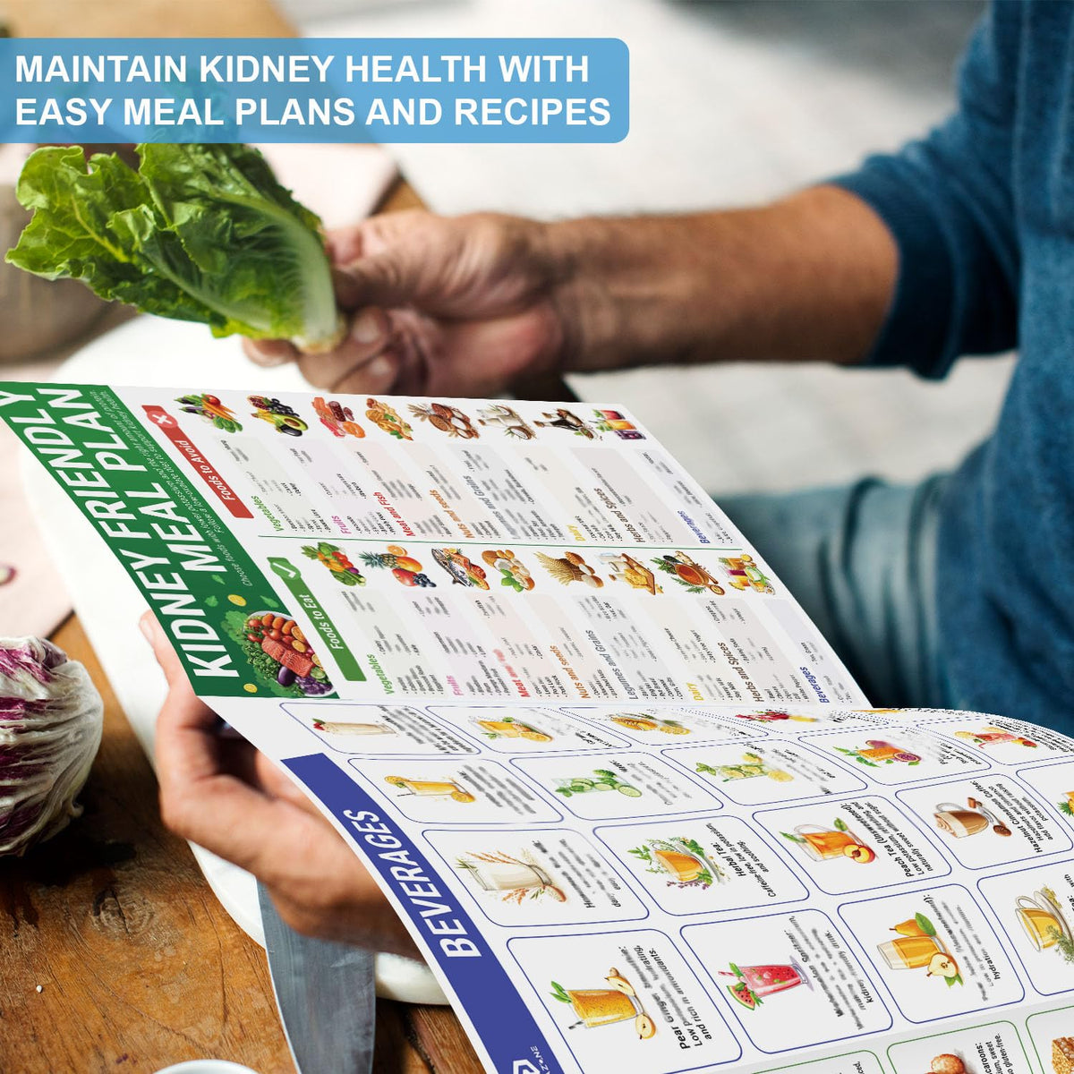 HAMIEW Set 3 Kidney Friendly Food List Chart – Renal Diet Meal Plan & Kidney Recipe Guide