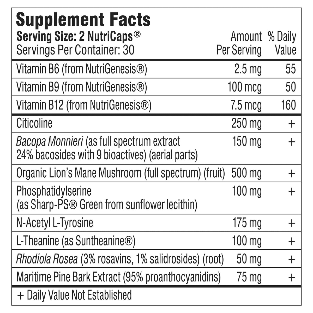 Mind Lab Pro Universal Nootropic Brain Booster – 60 Capsules | Plant-Based, Focus & Memory