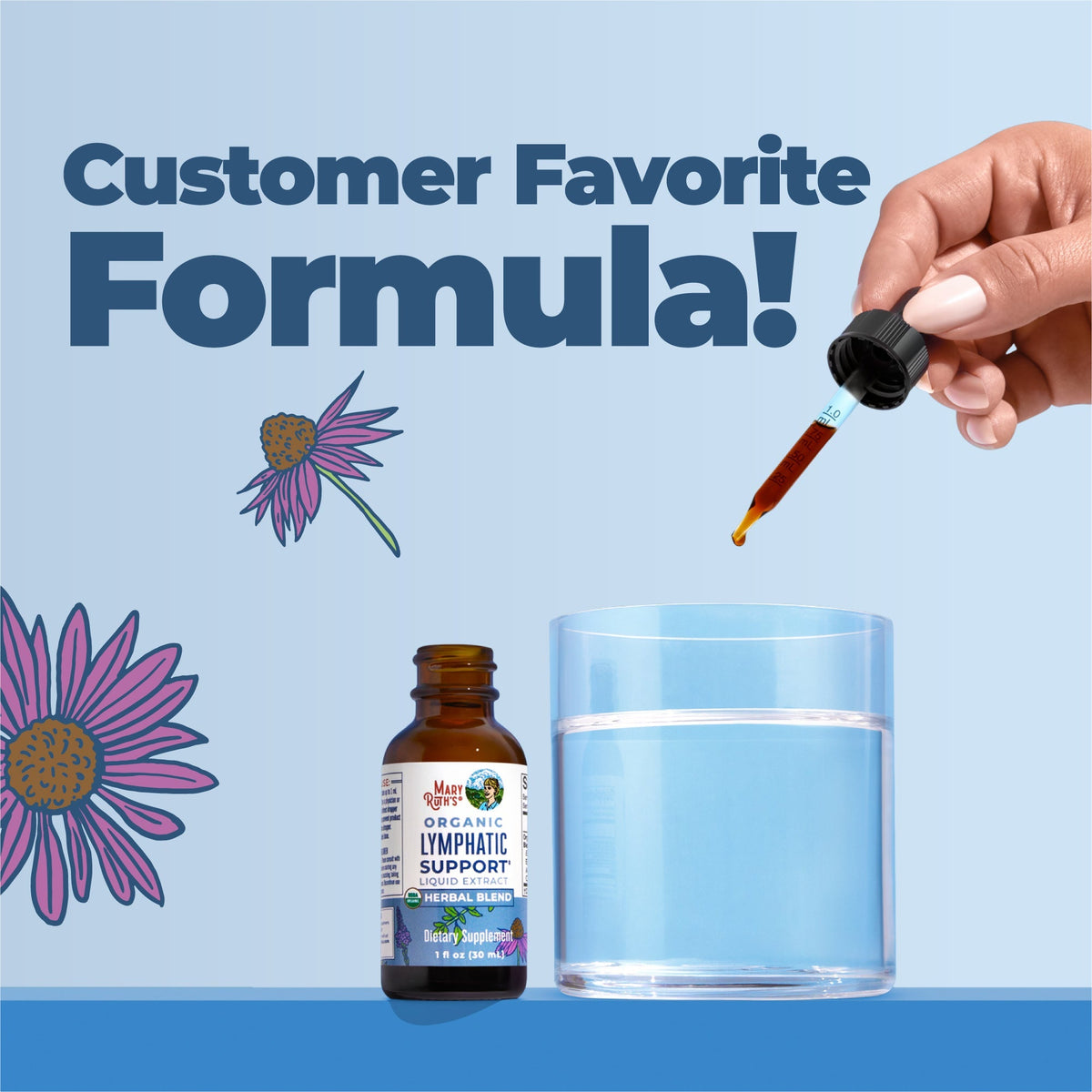 MaryRuth’s Organic Lymphatic Support Liquid Extract – Alcohol-Free Herbal Blend, 30 Servings