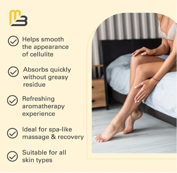 M3 Naturals Anti Cellulite Massage Oil Infused with Collagen and Stem Cell 8 fl