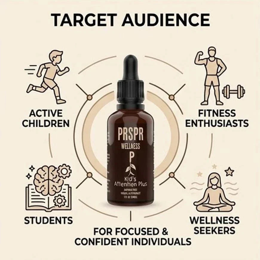 PRSPR Wellness Kid's Attention Plus 2Pack 60ml Focus Support Herbal Liquid Drops