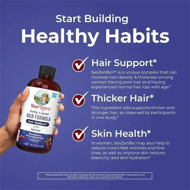 MaryRuth’s Advanced Hair Care Bundle – Daily Liquid Hair Formula 16 oz & Hair