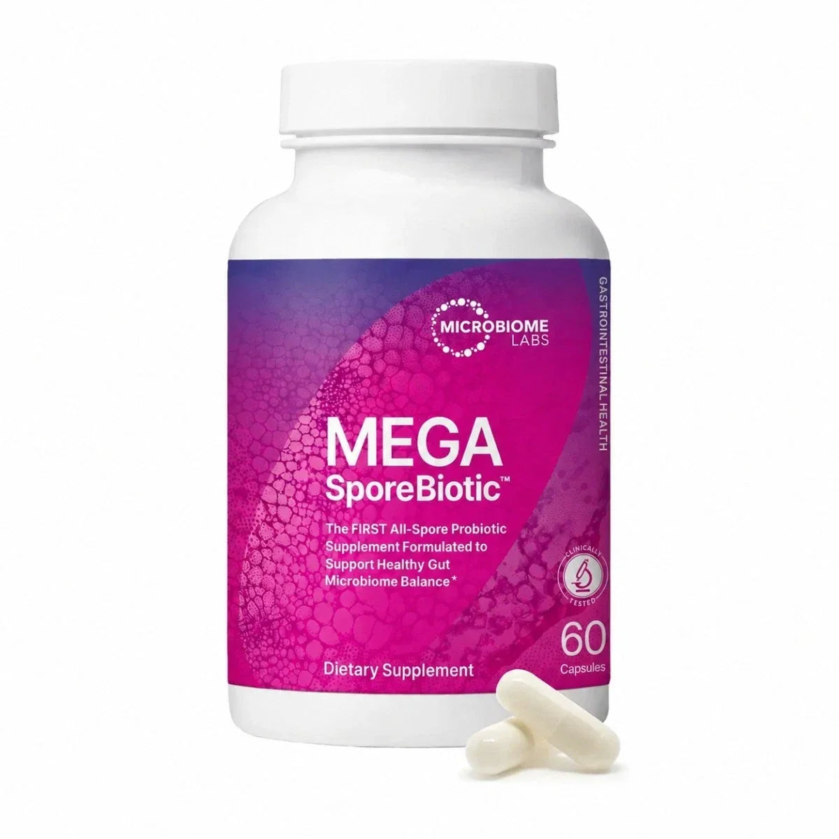 Microbiome Labs MegaSporeBiotic Probiotics 60 Capsules, Gut-Digestive Wellness