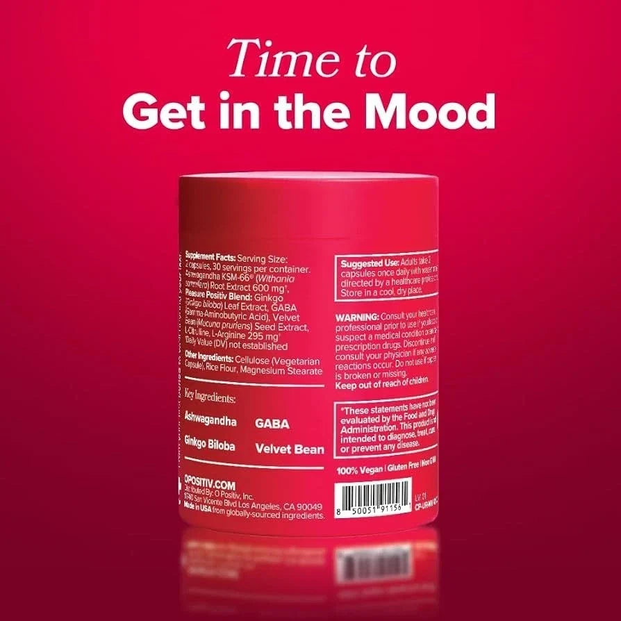 O Positiv URO Vaginal Moisture + Mood 60 Capsules Vaginal Support Exp 08/2027+