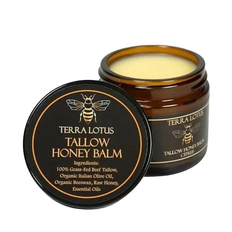 Lavender scent,Fed Beef Tallow Balm With Raw Honey Handmade All-natural Moisturi