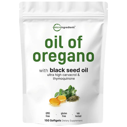 Oregano Oil & Black Seed Oil Softgels - 2-in-1 Foundational Wellness