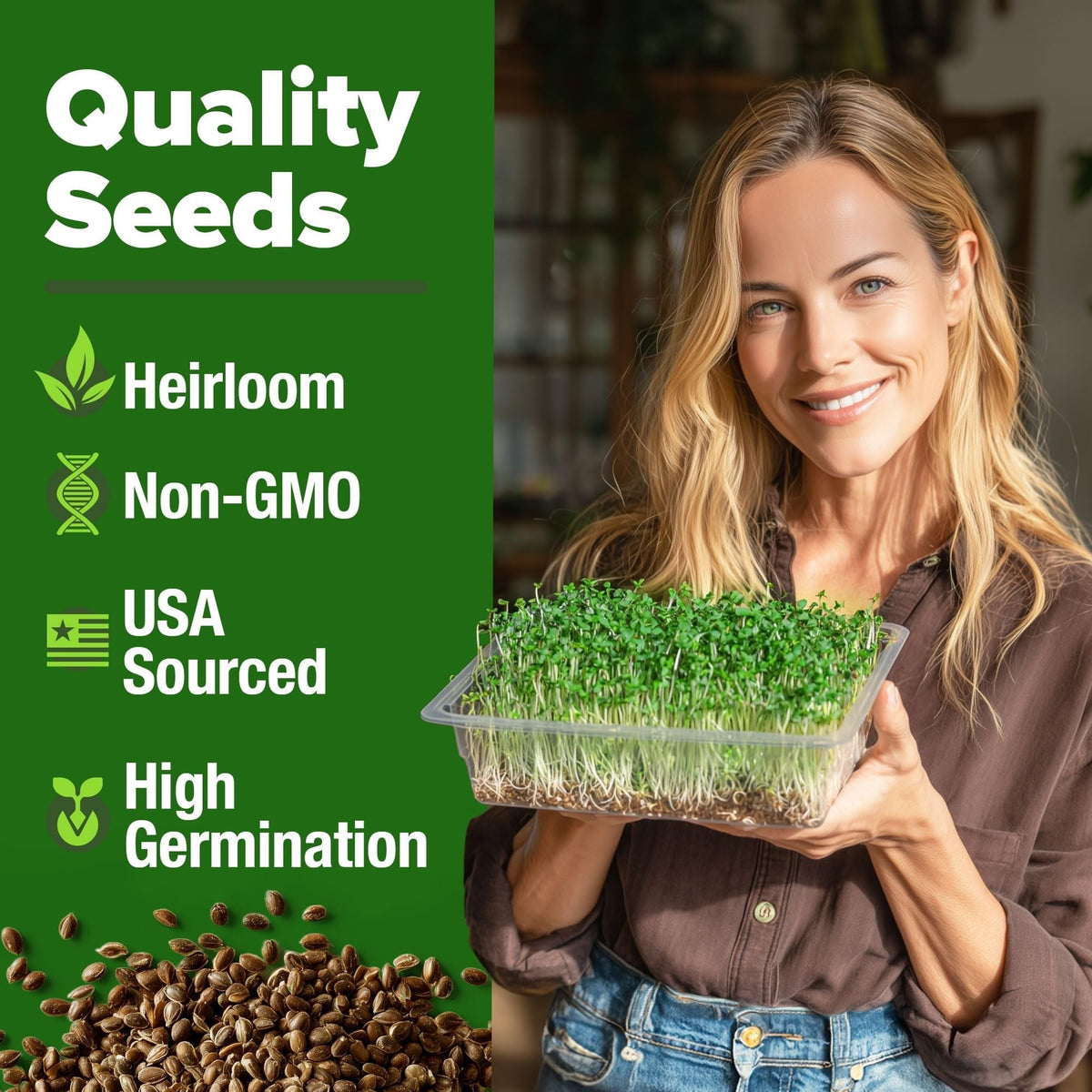 Sprouts and Microgreens Seeds Bulk Mix (16oz)