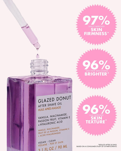 Truly Glazed Donut After Shave Oil – Hydrating Post-Shave Body Oil with Hyaluronic Acid & Niacinamide