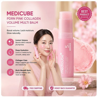 Medicube PDRN Pink Collagen Multi Balm Stick 10g Hydrating Moisturizing Balm