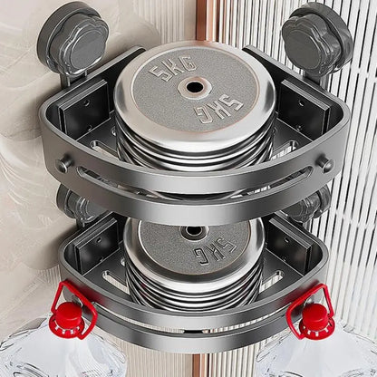3-Pack Gun Abs Triangular Suction Cup Shower Caddy Corner Shelves