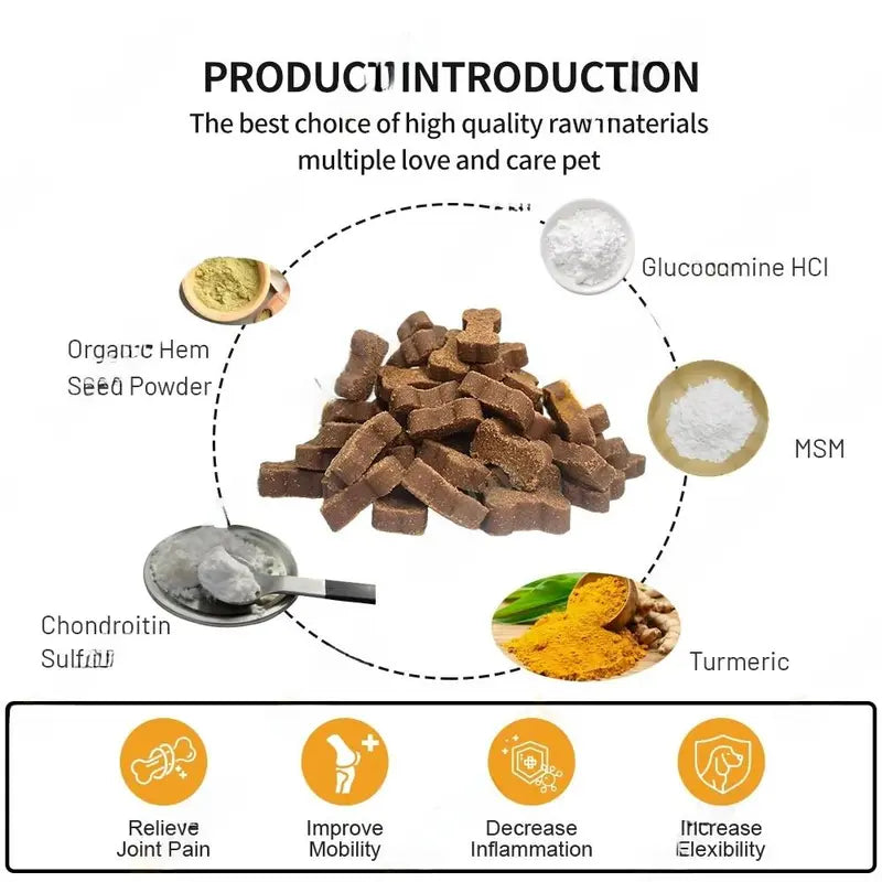 FURRY CURE Hip & Joint Chews for Dogs, Chicken Flavor, Advanced Mobility Support, 120 Soft Chews (300g)