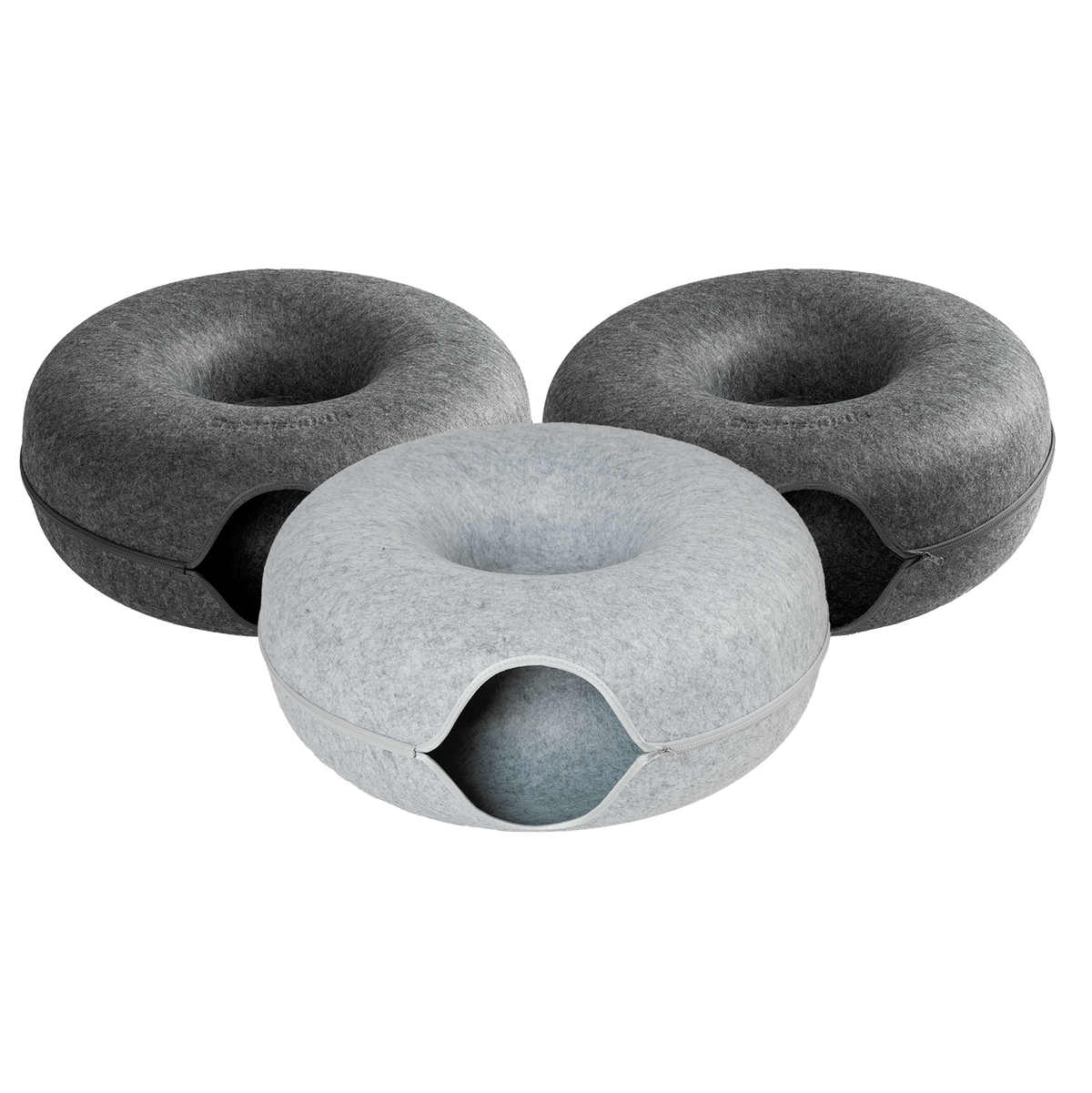 Jumbo Cat Scratcher Cave – 2-in-1 Felt Cat Tunnel, Hideaway Bed & Interactive Play Space