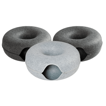 Jumbo Cat Scratcher Cave – 2-in-1 Felt Cat Tunnel, Hideaway Bed & Interactive Play Space