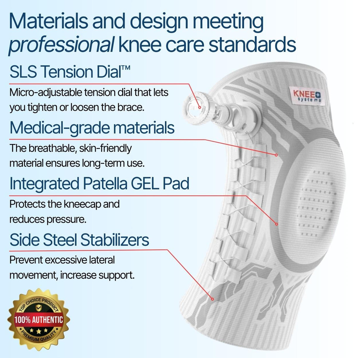 Adjustable Knee Brace – Orthopedic Knee Support for Stability, Compression & Everyday Mobility
