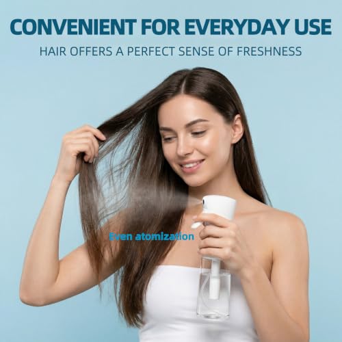 Continuous Spray Bottle 6.8oz / 200ml, Fine Mist Water Spray Bottle for Hair, Plants, Pets, Mister Spray Bottles for Cleaning, Barber, Salons - color: Clear White