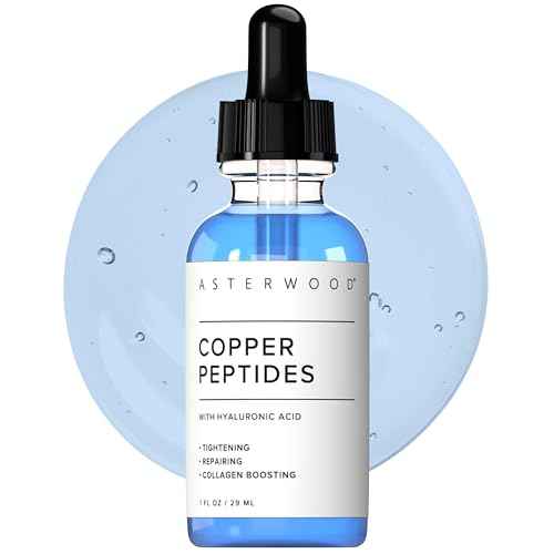 Asterwood Copper Peptides Serum for Face - with GHK-Cu and Hyaluronic Acid - Anti-Aging Facial Serum - 1 Fl Oz