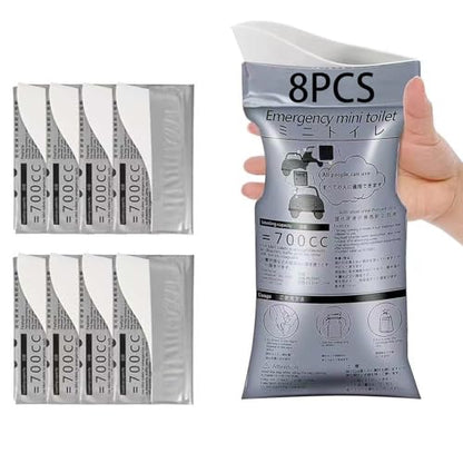 Disposable Emergency Urine Bag, 8PCS Portable Camping Urine Bags for Men, Travel Pee Bags, Traffic Jam Emergency Portable Urine Bag, Vomit Bags, Suitable for Adults, Kids, Patient