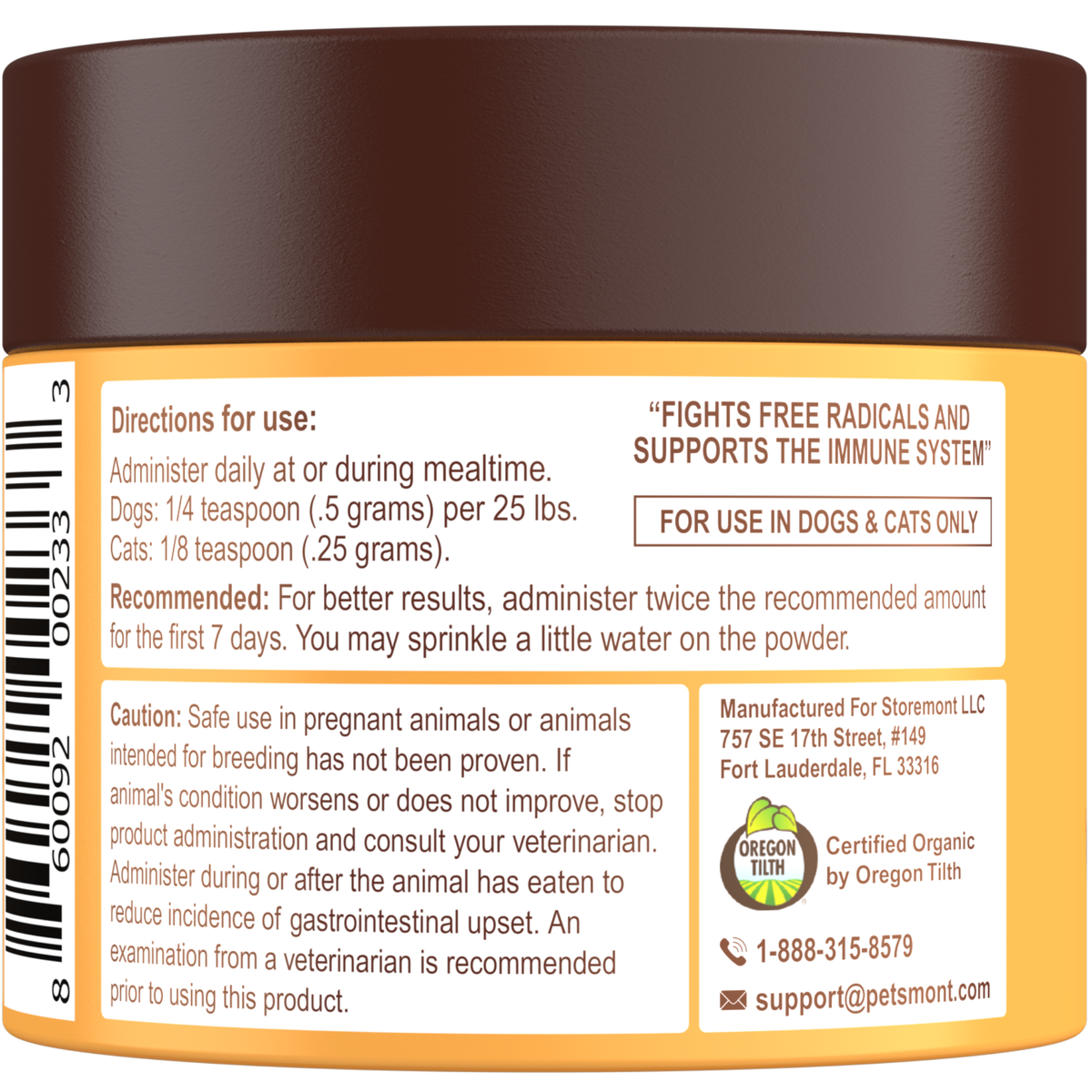 Petsmont Buddy Guard™ Organic Mushroom Powder for Dogs & Cats – Daily Immune Support Supplement with 9 Functional Mushrooms