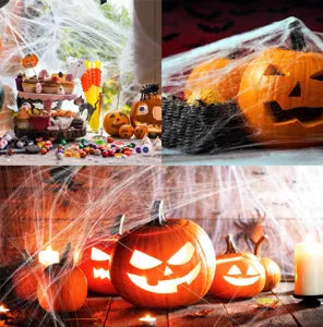 Halloween Decorations Giant Triangular Spider Web With Plush Big Spider Set Scary Outdoor Yard Party Haunted House Props Decor