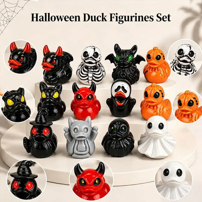 Halloween Resin Duck Figurines 50/100pcs Mini Spooky