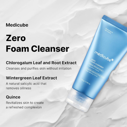 Medicube Zero Foam Cleanser – Gentle Deep Cleansing Facial Wash for Sensitive Skin
