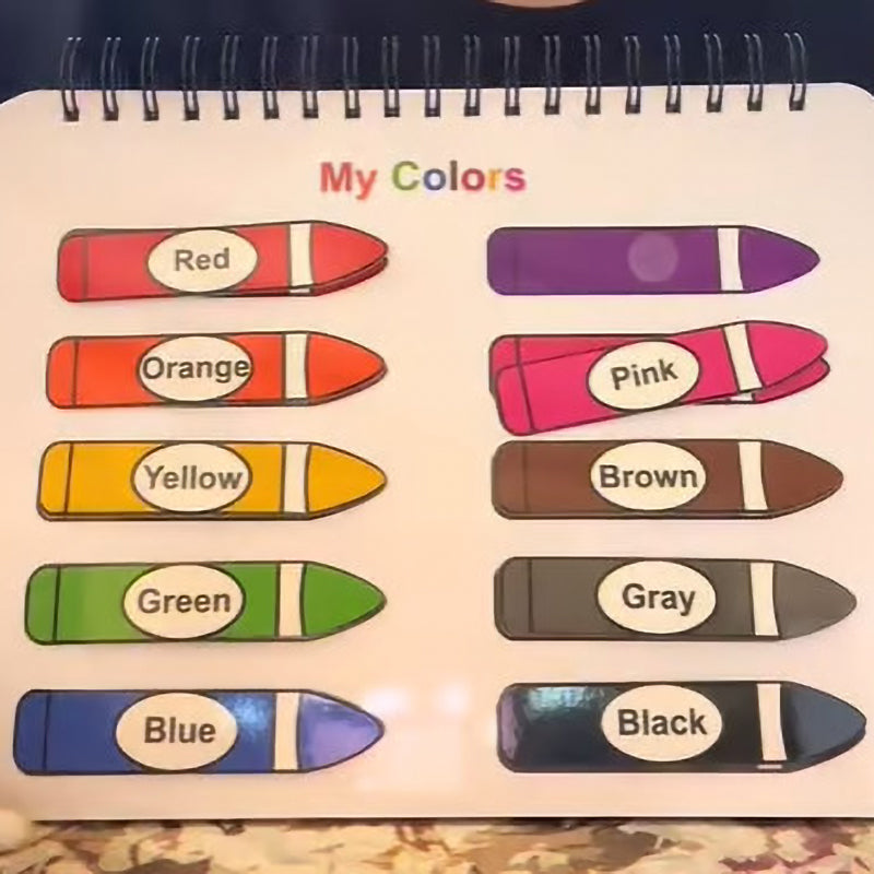**My Preschool Busy Book – Interactive Learning Activity Book for Toddlers with Alphabet, Numbers, Colors & Shapes**