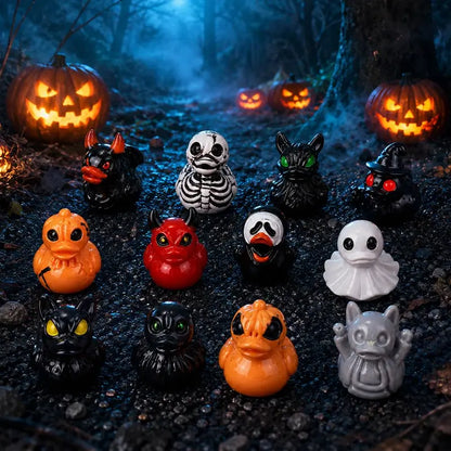 Halloween Resin Duck Figurines 50/100pcs Mini Spooky