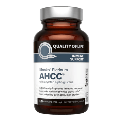 Kinoko Platinum AHCC 750mg – Acylated Alpha-Glucan Immune Support Supplement, 60 Vegicaps