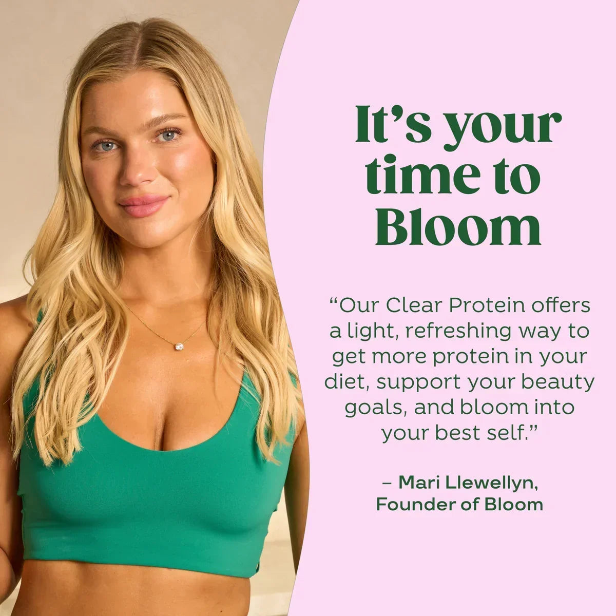 Bloom Nutrition Clear Protein - Clear Whey + Collagen Protein Blend | 20g Protein, 90 Calories, 0g Sugar, Light & uct Refreshing Fruity Drink | Protein for Women