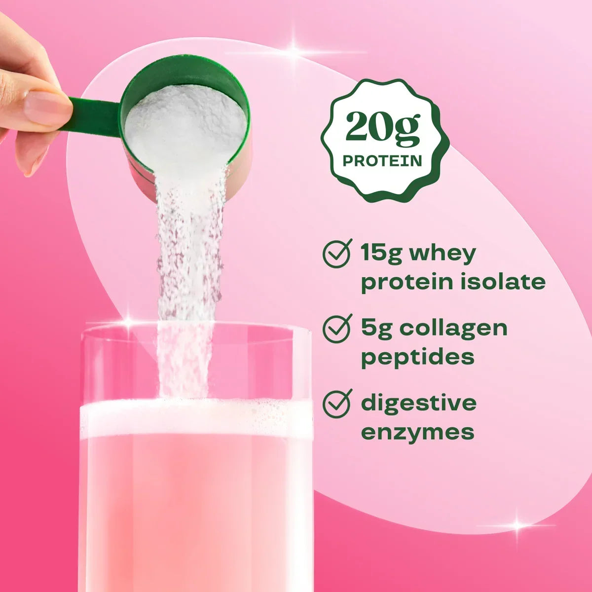 Bloom Nutrition Clear Protein - Clear Whey + Collagen Protein Blend | 20g Protein, 90 Calories, 0g Sugar, Light & uct Refreshing Fruity Drink | Protein for Women