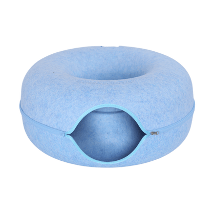 Jumbo Cat Scratcher Cave – 2-in-1 Felt Cat Tunnel, Hideaway Bed & Interactive Play Space